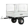 Image de Remorque simple essieu 350kg benne galvanisée basculante 1200x850x300 mm + réhausses Torros