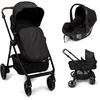 Image de Baninni 3-en-1 Poussette Multi Stands avec Siège d'Auto Adria Noir