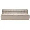 Image de ETHNICRAFT canapé modulaire à 3 places N701 (Beige - Tissu)