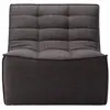 Image de ETHNICRAFT fauteuil modulaire N701 (Gris foncé - Tissu)