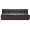 Image de ETHNICRAFT canapé modulaire à 3 places N701 (Gris foncé - Tissu)