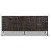 Image de ETHNICRAFT buffet TABWA avec 4 portes (Noir - Teak)