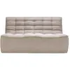 Image de ETHNICRAFT canapé modulaire à 2 places N701 (Beige - Tissu)