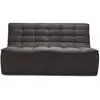 Image de ETHNICRAFT canapé modulaire à 2 places N701 (Gris foncé - Tissu)