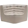 Image de ETHNICRAFT canapé modulaire d'angle carré N701 90° (Beige - Tissu)