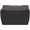 Image de ETHNICRAFT pouf ottomane N701 (Gris foncé - Tissu)