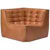Image de ETHNICRAFT canapé modulaire d'angle carré N701 90° (Cuir vieilli - cuir)