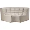 Image de ETHNICRAFT canapé modulaire d'angle rond N701 90° (Beige - Tissu)