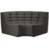 Image de ETHNICRAFT canapé modulaire d'angle rond N701 90° (Gris foncé - Tissu)