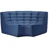 Image de ETHNICRAFT canapé modulaire d'angle rond N701 90° (Bleu - Tissu)