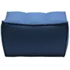 Image de ETHNICRAFT pouf ottomane N701 (Bleu - Tissu)