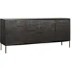 Image de ETHNICRAFT buffet GROOVES avec 4 portes (Noir - Teck et métal)
