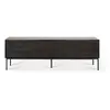 Image de ETHNICRAFT meuble TV GROOVES 162 cm (Noir - Teck et métal)