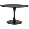 Image de ETHNICRAFT table ronde TORSION (Ø 127 cm, noir - chêne)