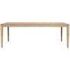 Image de ETHNICRAFT table rectangulaire BOK (220 x 95 x 76 cm - chêne naturel)