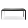 Image de ETHNICRAFT table rectangulaire BOK (200 x 95 x 76 cm - Chêne teint noir)