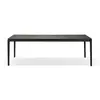 Image de ETHNICRAFT table rectangulaire BOK (240 x 100 x 76 cm - Chêne teint noir)