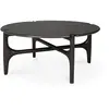Image de ETHNICRAFT table basse PI Ø 80 cm (Acajou brun foncé - bois massif)