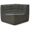 Image de ETHNICRAFT canapé modulaire d'angle carré N701 90° (Musc - Tissu recyclé écologique)