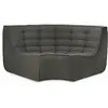 Image de ETHNICRAFT canapé modulaire d'angle rond N701 90° (Musc - Tissu recyclé écologique)