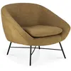 Image de ETHNICRAFT fauteuil BARROW (Ginger - tissu et métal)