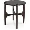 Image de ETHNICRAFT table basse PI Ø 47 cm (Acajou brun foncMogano verniciato nero - bois massif)