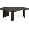 Image de ETHNICRAFT table basse BOOMERANG 126 cm (Acajou brun foncé - bois massif)
