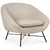 Image de ETHNICRAFT fauteuil BARROW (Off white - tissu et métal)