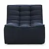 Image de ETHNICRAFT fauteuil modulaire N701 (Graphite - Tissu recyclé écologique)