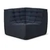Image de ETHNICRAFT canapé modulaire d'angle carré N701 90° (Graphite - Tissu recyclé écologique)