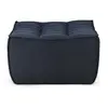 Image de ETHNICRAFT pouf ottomane N701 (Graphite - Tissu recyclé écologique)