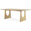 Image de ETHNICRAFT table rectangulaire GEOMETRIC 220 cm (chêne naturel - bois massif)