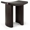 Image de ETHNICRAFT tabouret ROLLER MAX (Acajou brun foncMogano verniciato nero - bois massif)