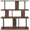 Image de ETHNICRAFT bibliothèque verticale IRREGULAR 112 cm (Teck peint marron - bois massif)