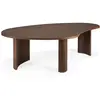 Image de ETHNICRAFT table basse BOOMERANG 126 cm (Teck marron - bois massif)