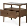 Image de ETHNICRAFT table de chevet SPINDLE (RecyclRiflettore alluminio lucidato e disco frontale nero - Teak)