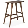 Image de ETHNICRAFT tabouret OSSO H 67 cm (Teck peint marron - bois massif)