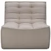 Image de ETHNICRAFT fauteuil modulaire N701 (Ecru - Tissu recyclé écologique)
