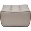 Image de ETHNICRAFT pouf ottomane N701 (Ecru - Tissu recyclé écologique)