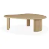 Image de ETHNICRAFT table basse BOOMERANG 126 cm (Chêne - bois massif)