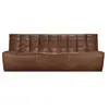 Image de ETHNICRAFT canapé modulaire à 3 places N701 (Chestnut - cuir)