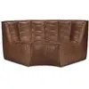 Image de ETHNICRAFT canapé modulaire d'angle rond N701 90° (Chestnut - cuir)