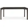Image de ETHNICRAFT table rectangulaire PI (180 x 90 x 76 cm - Teck verni brun foncé)