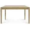 Image de ETHNICRAFT table rectangulaire BOK (140 x 80 x 76 cm - chêne verni)