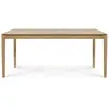 Image de ETHNICRAFT table rectangulaire BOK (180 x 90 x 76 cm - chêne verni)