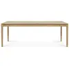 Image de ETHNICRAFT table rectangulaire BOK (220 x 95 x 76 cm - chêne verni)
