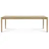 Image de ETHNICRAFT table rectangulaire BOK (240 x 100 x 76 cm - chêne verni)
