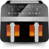 Image de Comfy Nest Friteuse à air CNAFD45WB 2400W avec double panier et fenêtre - Gris et Noir
