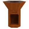 Image de Brasero Nestor Barbecook Corten Marron 2 Plaques 91 X 91 Cm 101 Cm
