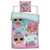 Image de LOL SURPRISE - Parure de Lit Enfant Coton Bio Housse de couette 140x200 cm une Taie d’oreiller 65x65 cm